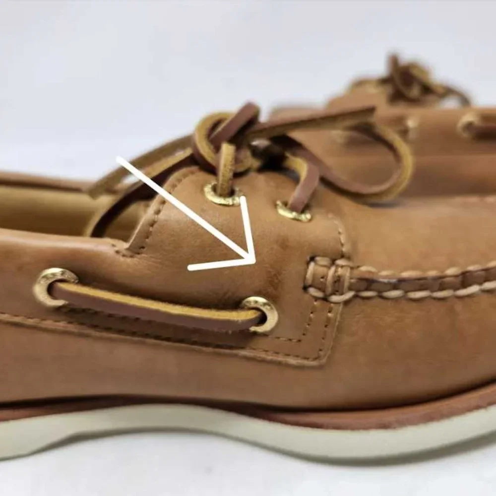 Men's 8 Sperry Gold Cup Authentic Original 2-eye boat shoes soft tan leather